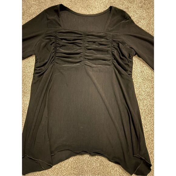 Black long sleeve knit top - Picture 2 of 7